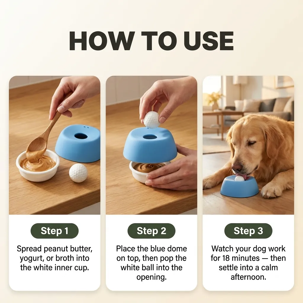 How to use the Drool Dome in three steps